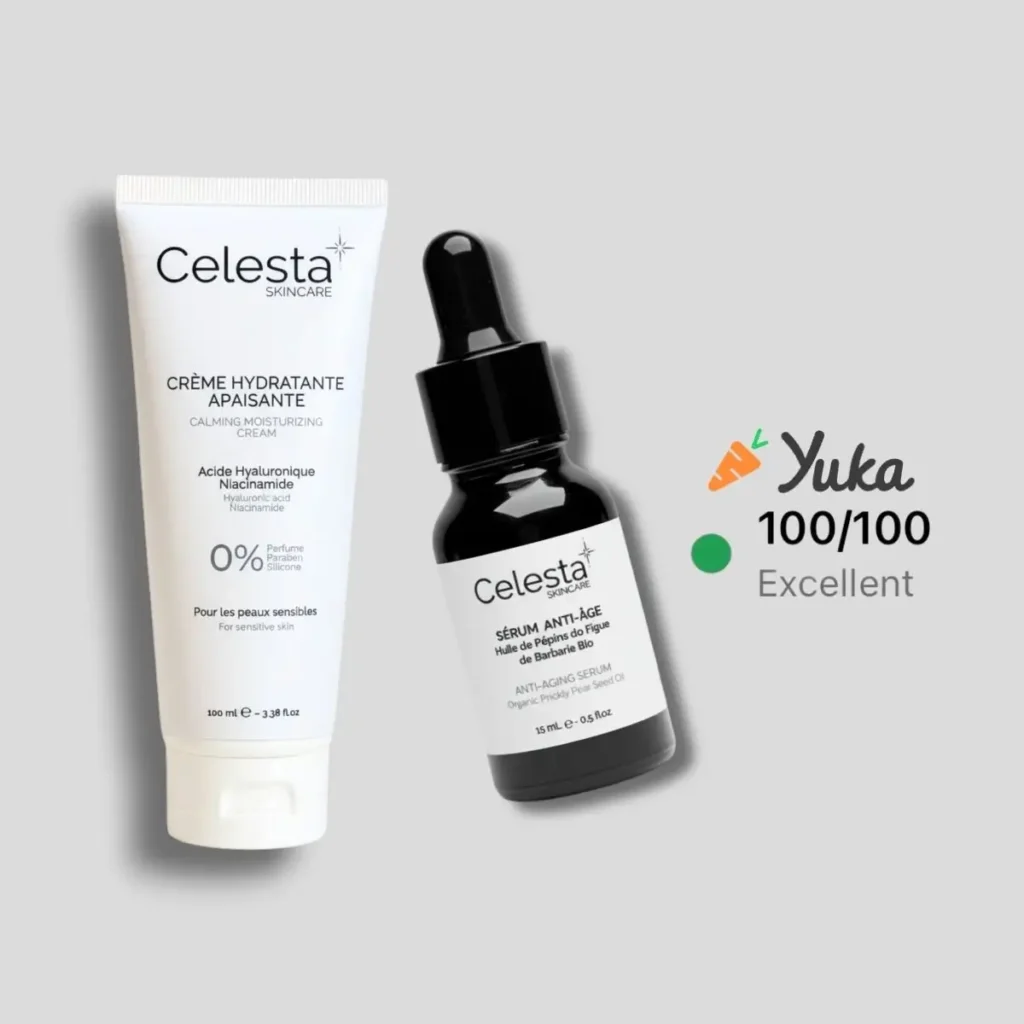 Duo HydraBoost Celesta Skincare : crème hydratante et sérum sans parfum pour peaux sensibles