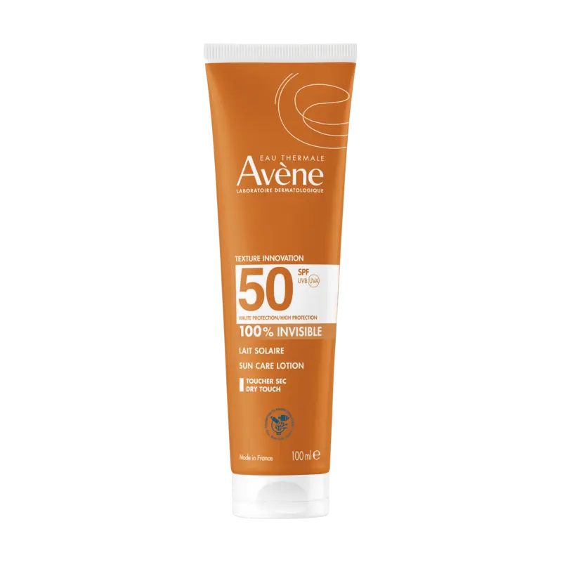 Flacon de lait solaire indice 50 pour peau sensible