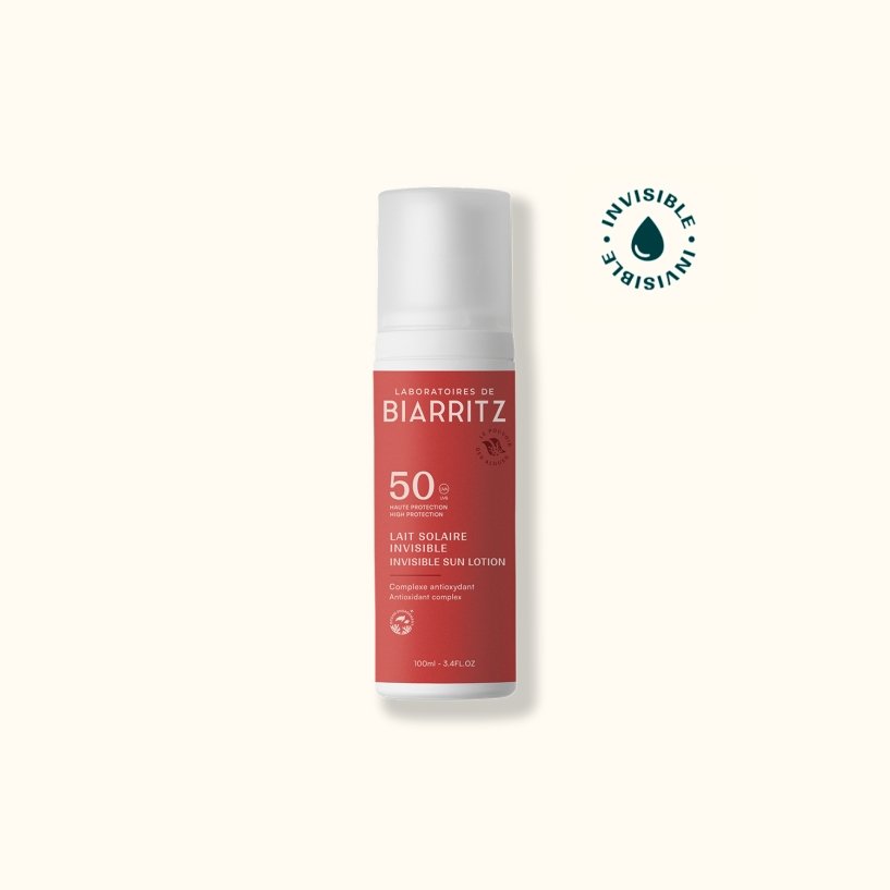 Lait solaire invisible indice 50 Laboratoire de Biarritz
